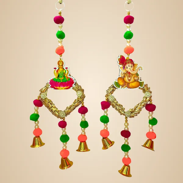 Ganesh_Ji_Laxmi_Ji_Door_Hanging_Toran_For_Diwali_Decor__Handmade_Mdf_&_Colorful_Cotton_Balls_Decorative_Toran_For_Home,_Temple,_Pooja_Room_&_Entrance__Pack_Of_2__32_X_10_Cm