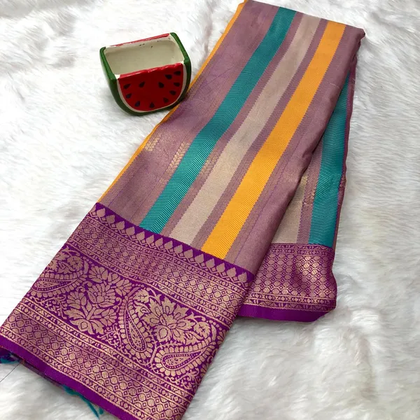 Multicolour_Wedding_Soft_Silk_Saree_With_Blouse_Piece_For_Women