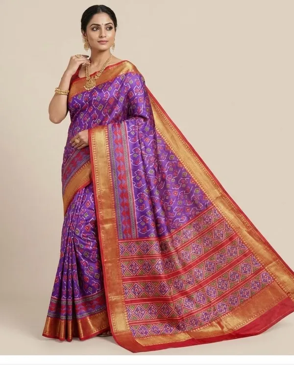 Dual_Tone_Blue_Patola_Silk_Dual_Tone_Saree_With_Blouse_Piece_For_Women