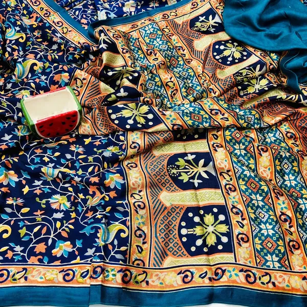 Indigo_Pashmina_Silk_Indigo_Saree_With_Blouse_Piece_For_Women