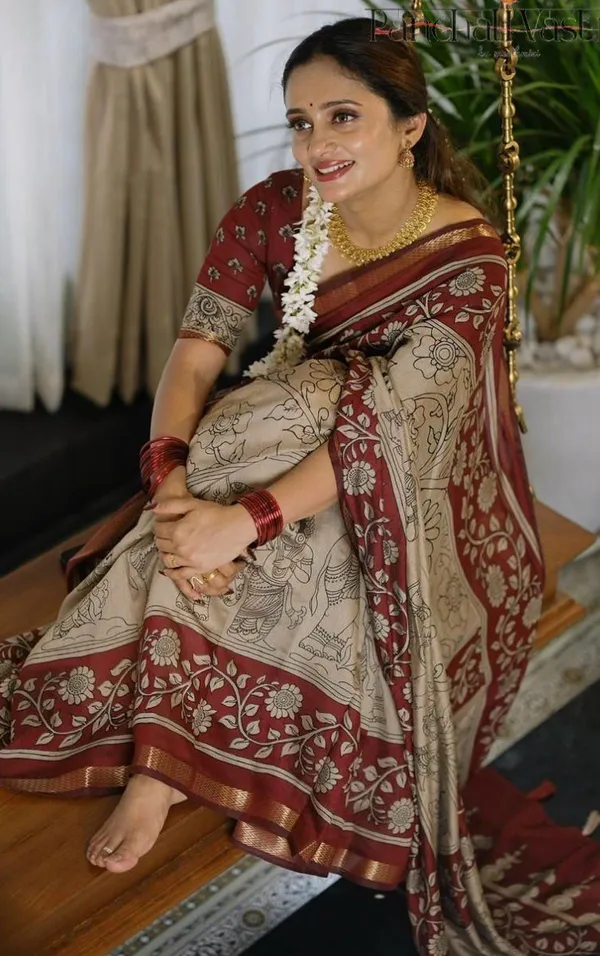 BEIGE_MAROON_MUL_COTTON_SAREE