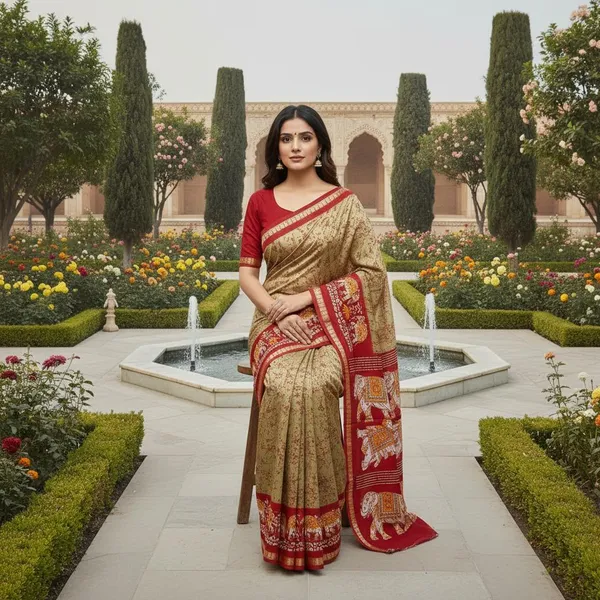Beige_Red_Silk_Sarees