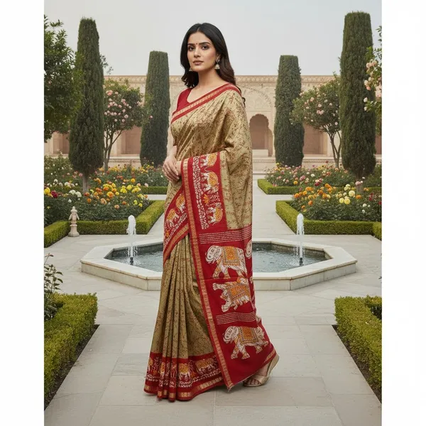 Beige_Red_Silk_Sarees
