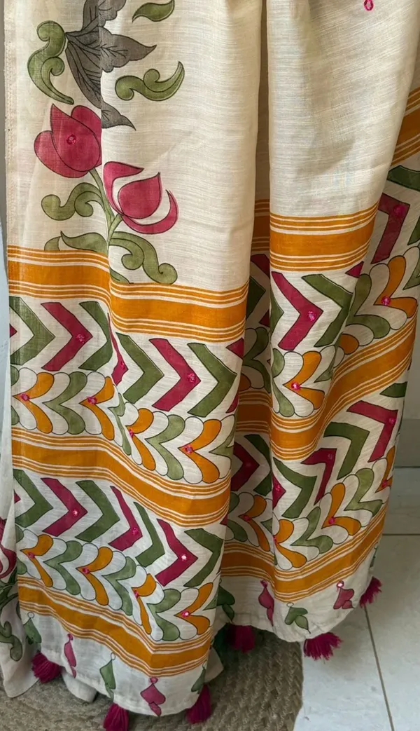 CREAM_KALAMKARI_SAREE