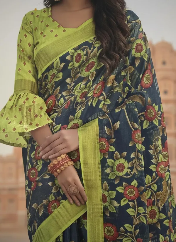 Indigo_Soft_Cotton_Saree