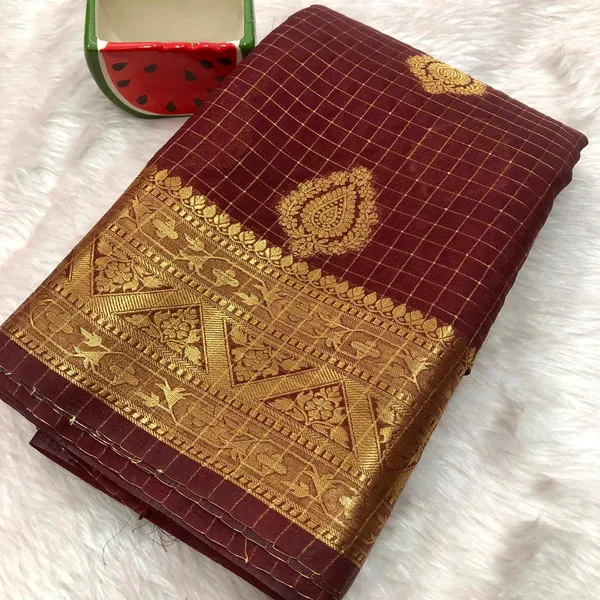 Deep_Maroon_Banarasi_Deep_Maroon_Saree_With_Blouse_Piece_For_Women
