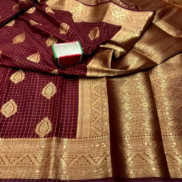Deep_Maroon_Banarasi_Deep_Maroon_Saree_With_Blouse_Piece_For_Women