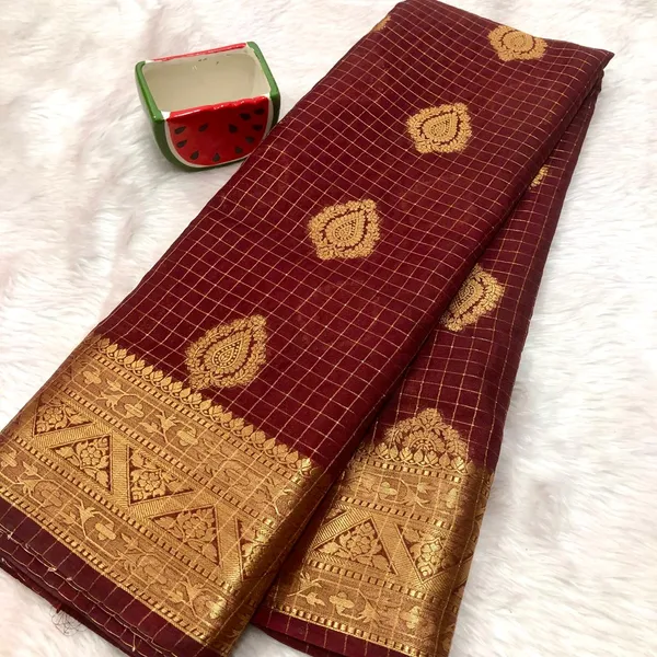 Deep_Maroon_Banarasi_Deep_Maroon_Saree_With_Blouse_Piece_For_Women