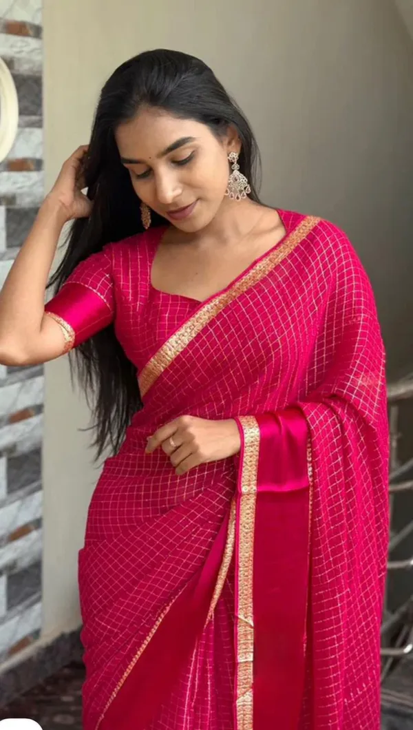 PINK_JUTE_VISCOSE_SILK_SAREE