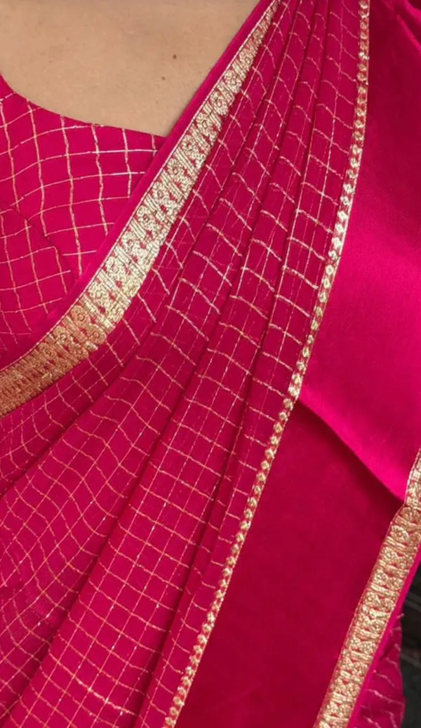 PINK_JUTE_VISCOSE_SILK_SAREE