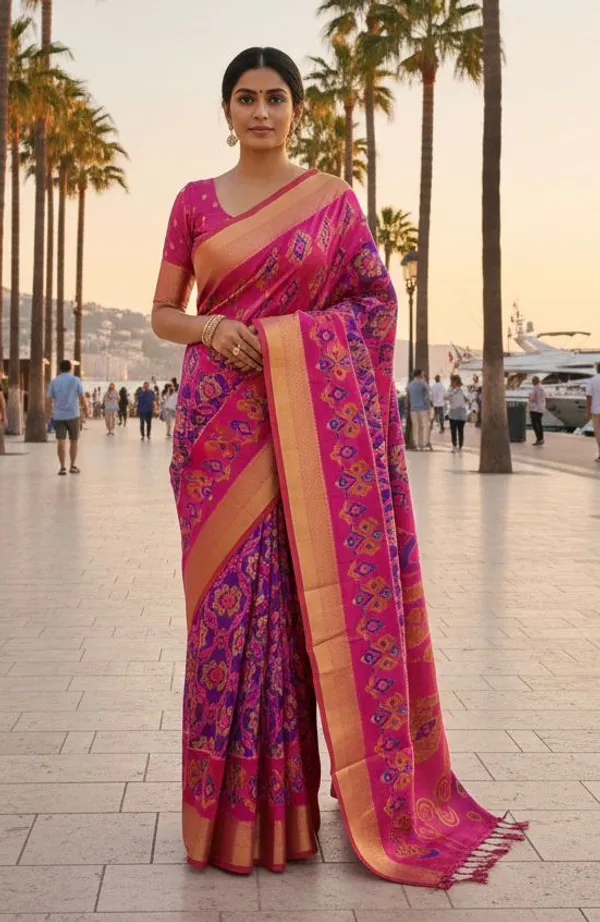 Pink_Pochampally_Silk_Saree