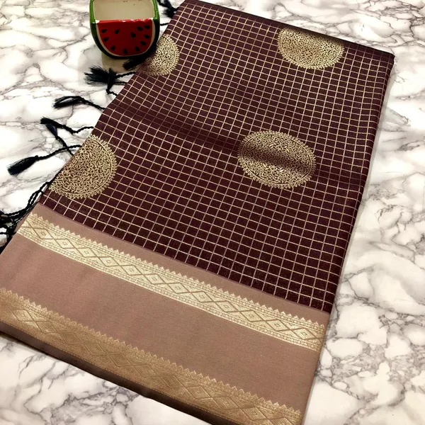 Coffee_Brown_Pure_Dupion_Silk_Brown_Saree_With_Blouse_Piece_For_Women