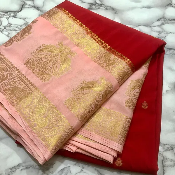 Red_Peach_Mysore_Silk_Saree_For_Women_Wear_All_Occasion