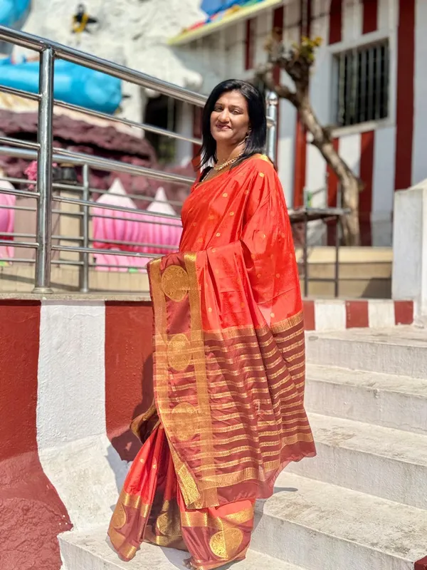 Rust_Orange_Silk_Saree