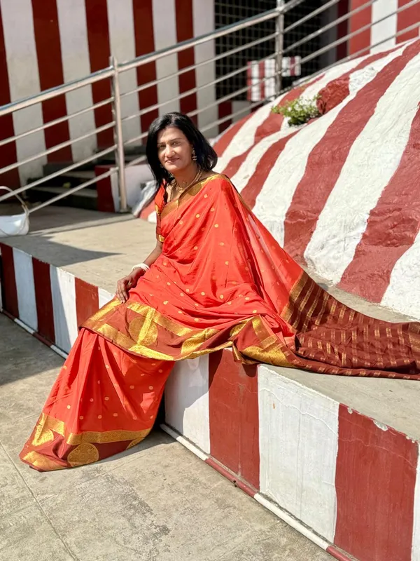 Rust_Orange_Silk_Saree