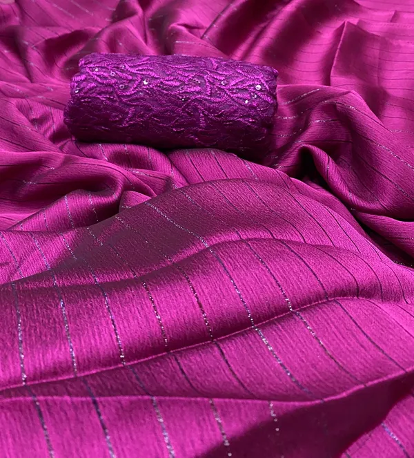 Wine_Chiffon_Designer_Saree_With_Blouse_Piece_For_Women