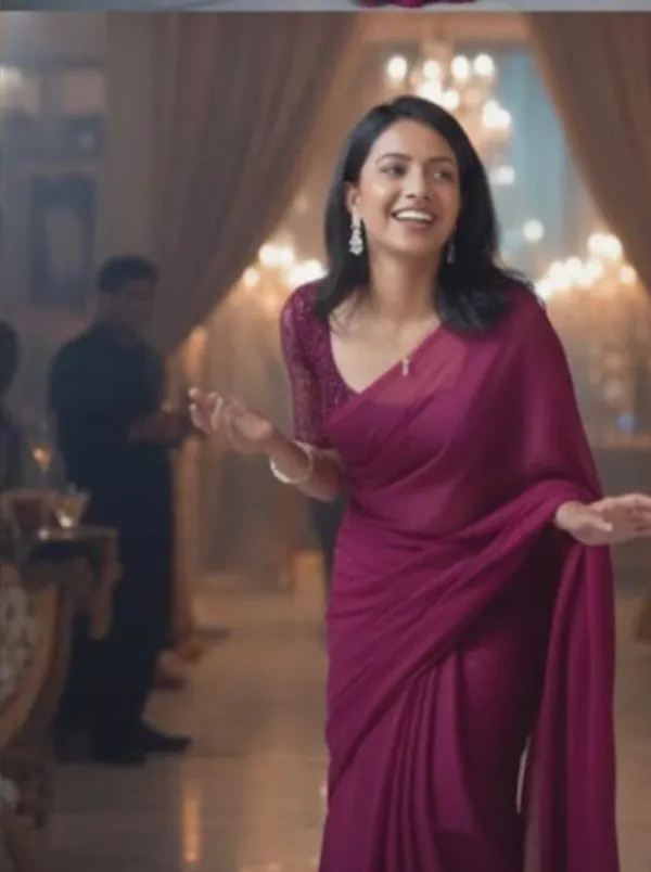 Wine_Chiffon_Designer_Saree_With_Blouse_Piece_For_Women