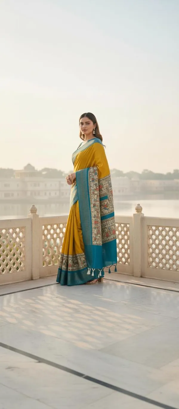 YELLOW_MADHUBANI_SILK