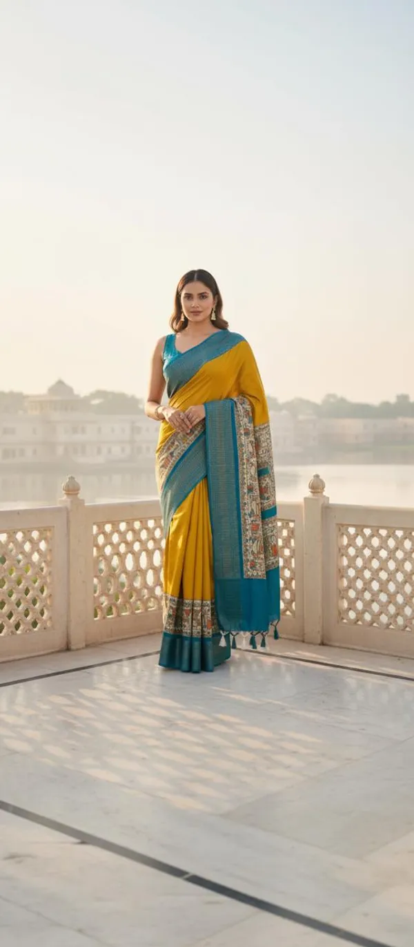 YELLOW_MADHUBANI_SILK