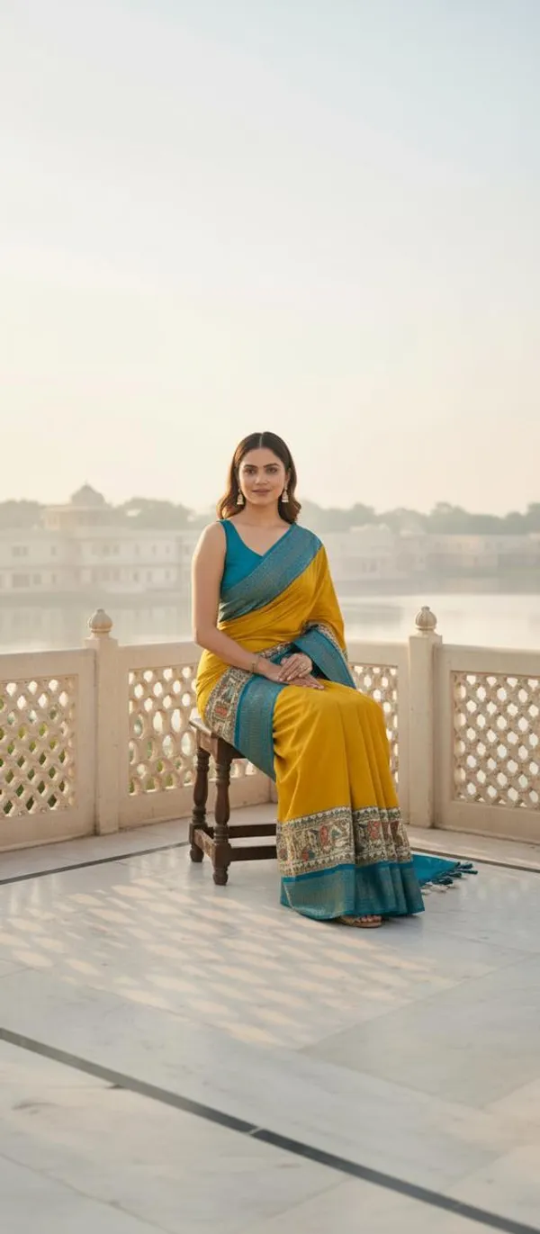 YELLOW_MADHUBANI_SILK