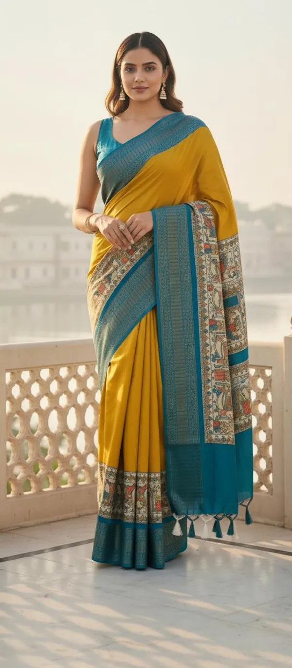 YELLOW_MADHUBANI_SILK
