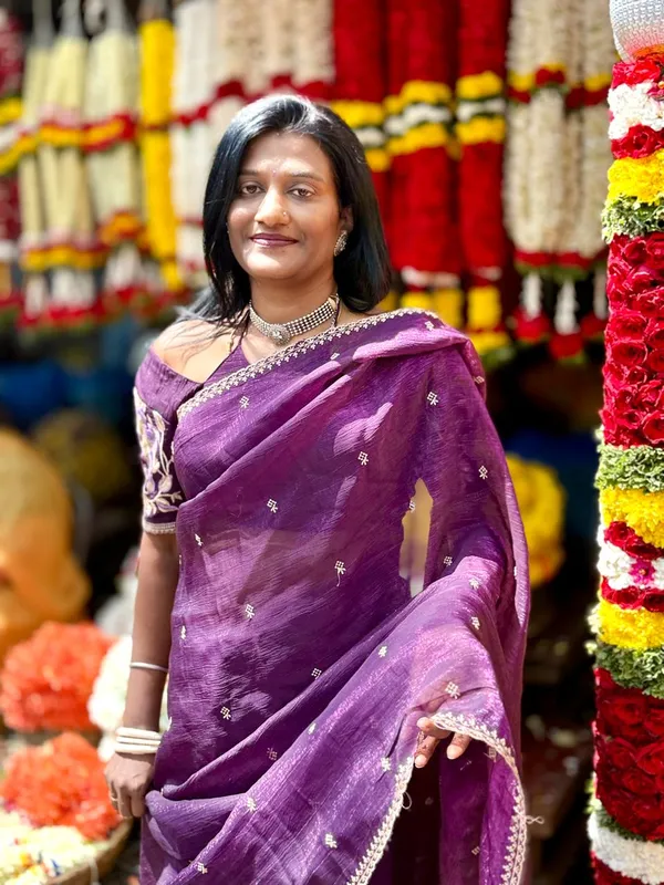 Purple_Space_Organza_Silk_Saree_With_Blouse_Piece_For_Women_Wear_All_Occasion