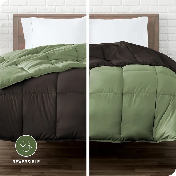 Brown_&_Green_Microfiber_Solid_&_Self_Design_Comforter_For_Adults