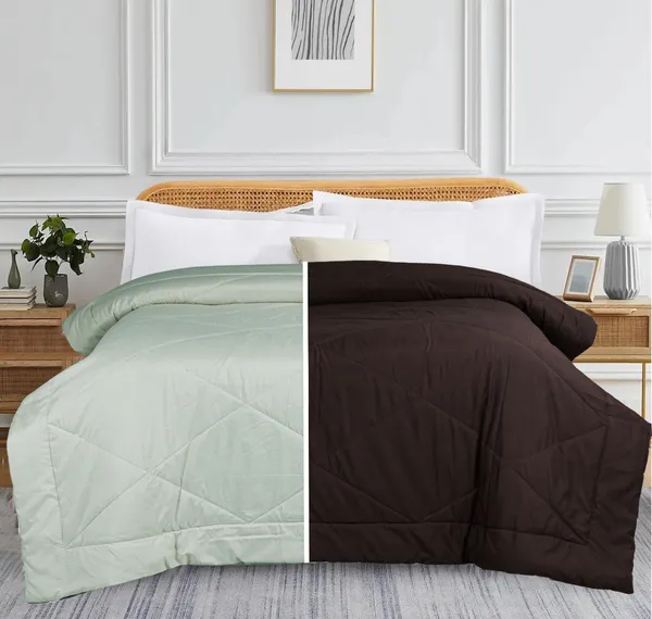 Light_Green_&_Brown_Microfiber_Solid_&_Self_Design_Comforter_For_Adults