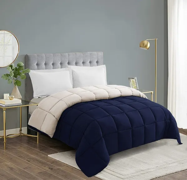 Beige_&_Dark_Blue_Microfiber_Solid_&_Self_Design_Comforter_For_Adults