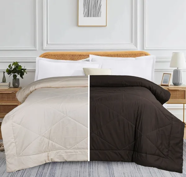 Beige_&_Brown_Microfiber_Solid_&_Self_Design_Comforter_For_Adults