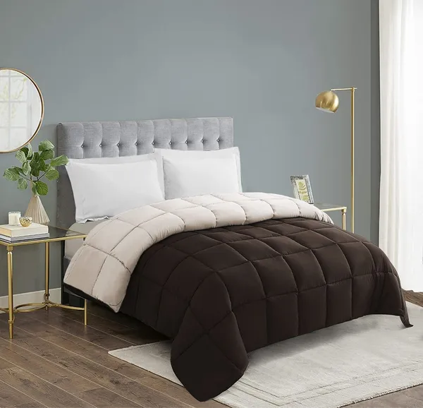 Beige_&_Brown_Microfiber_Solid_&_Self_Design_Comforter_For_Adults