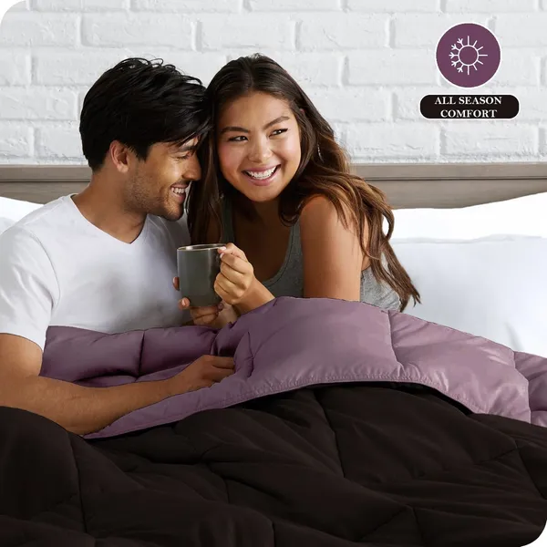 Brown_&_Purple_Microfiber_Solid_&_Self_Design_Comforter_For_Adults
