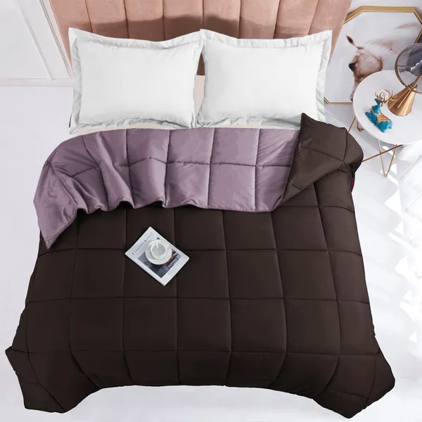 Brown_&_Purple_Microfiber_Solid_&_Self_Design_Comforter_For_Adults