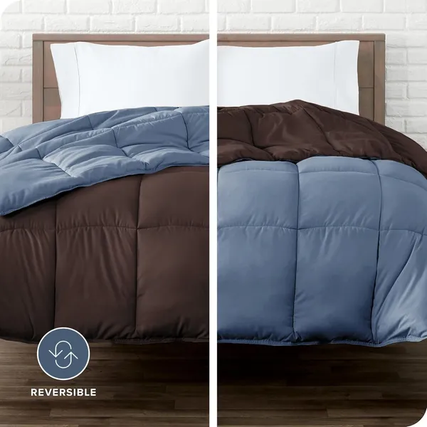 Brown_&_Blue_Microfiber_Solid_&_Self_Design_Comforter_For_Adults