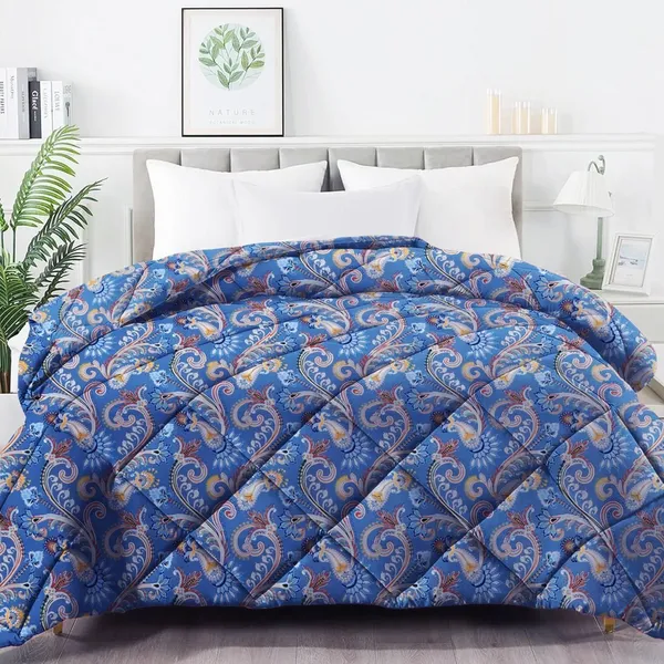 Blue_Microfiber_Geometric_Ac_Blanket_For_Adults