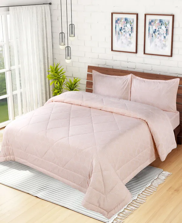 Peach_Cotton_Floral_Ac_Blanket_For_Adults