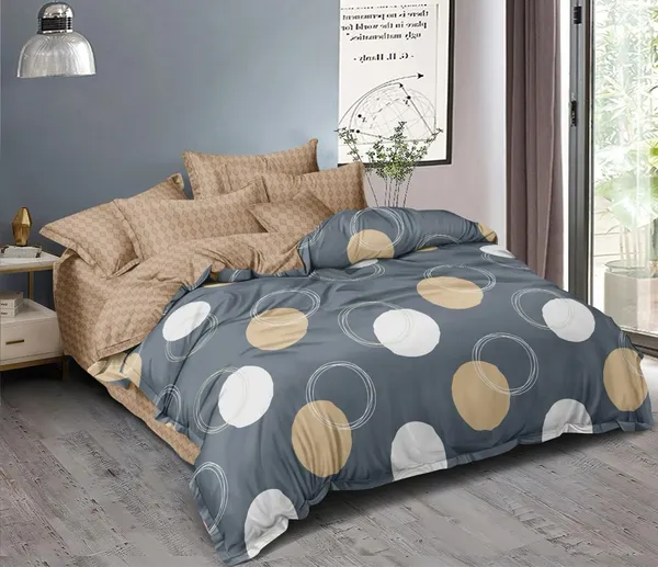 Grey_Poly_Cotton_Abstract_Coral_Blanket_For_Adults