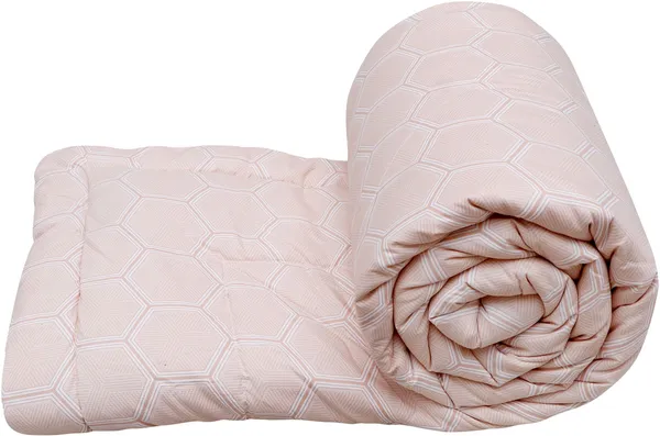Peach_Cotton_Floral_Comfort_Blanket_For_For_Ac_Room