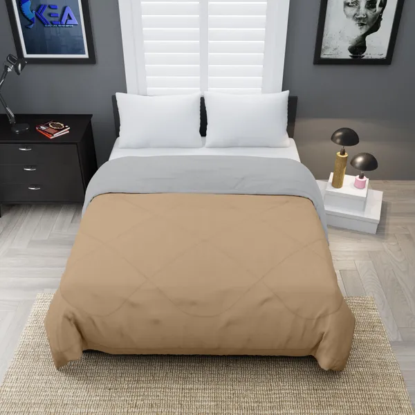 Beige_&_Grey_Microfiber_Solid_Comforter_For_Adults