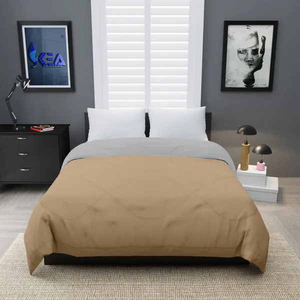 Beige_&_Grey_Microfiber_Solid_Comforter_For_Adults