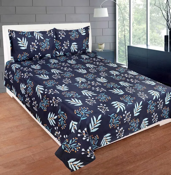 Blue_Cotton_Floral_Bedding_Set_For_Adults