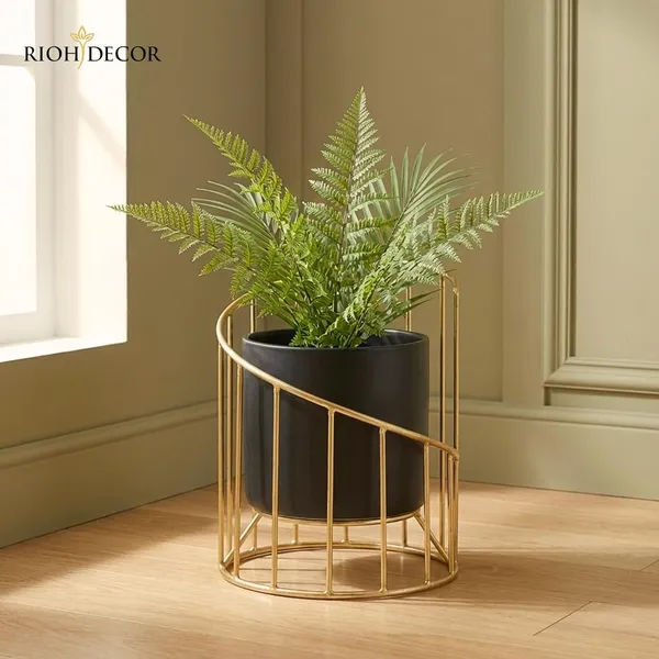 Ivory_White_And_Gold_Premium_Metal_Plant_Stand_Set_Heavy_Duty_Iron_Plant_Combo_Set