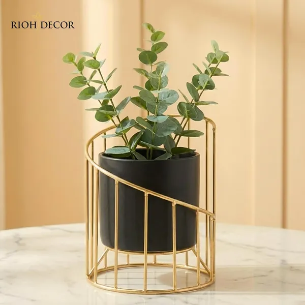 Ivory_White_And_Gold_Premium_Metal_Plant_Stand_Set_Heavy_Duty_Iron_Plant_Combo_Set
