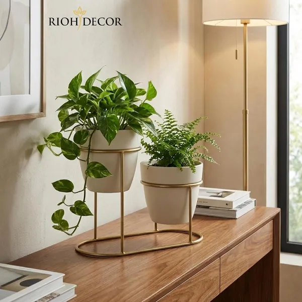 Ivory_White_And_Gold_Premium_Metal_Plant_Stand_Set_Heavy_Duty_Iron_Plant_Riser_For_Indoor_Outdoor_Pots_Modern_Balcony_Living_Room_Garden_Decor_With_Stand