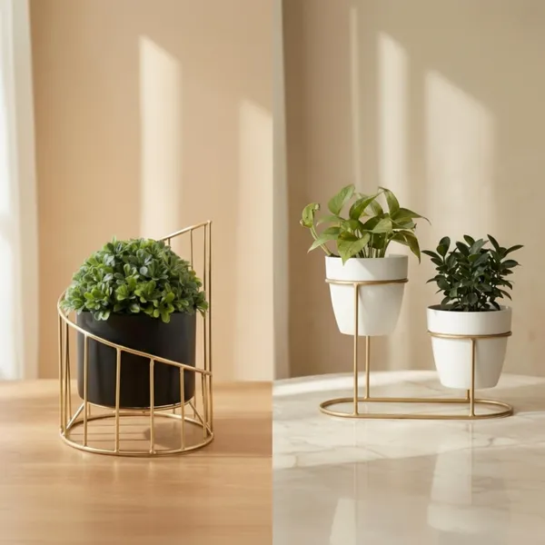 Ivory_White_And_Gold_Premium_Metal_Plant_Stand_Set_Heavy_Duty_Iron_Plant_Combo_Set