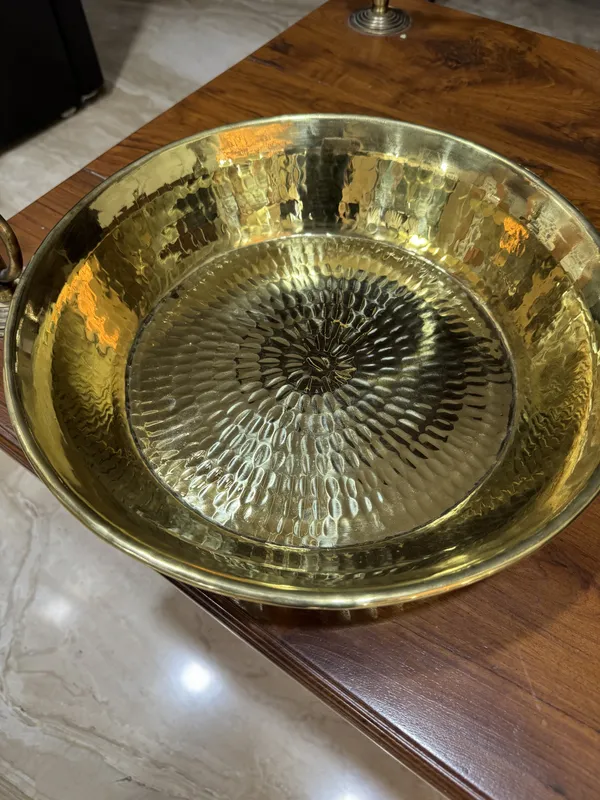Gold_Pure_Brass_Premium_Parat__For_Kitchen/Pooja_decor