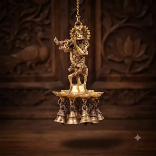 Gold_Pure_Brass_Premium_Hanging_Diya_For_Puja_Decor
