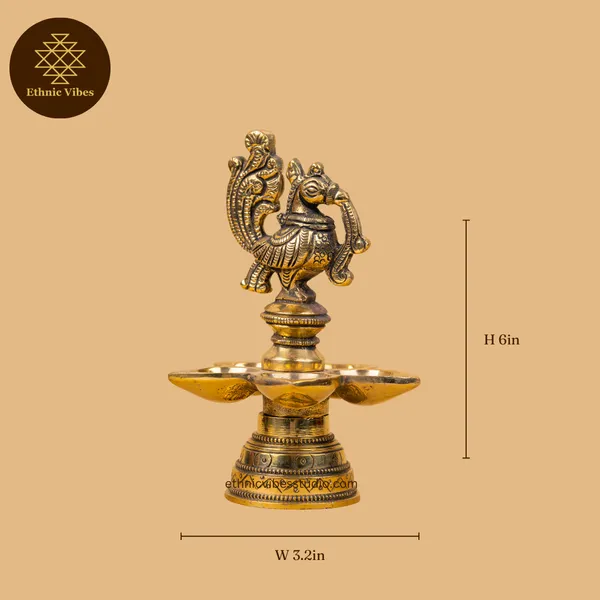 Gold_Pure_Brass_Premium_5_Wick_Diya_For_Puja_Decor