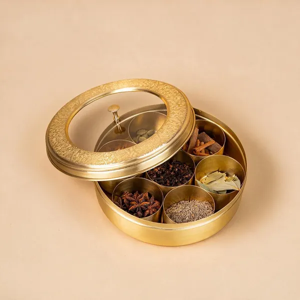 Gold_Pure_Brass_Premium_Masala_Box_For_Kitchen