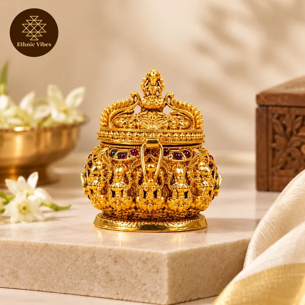Gold_Premium_Brass_Sindoor_Box_Lakshmi_With_Jewels